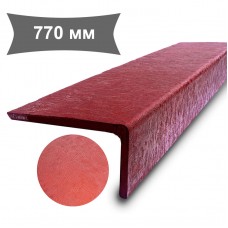 Монолитная накладка на ступень 770х360х180 мм, рисунок Волна, красная