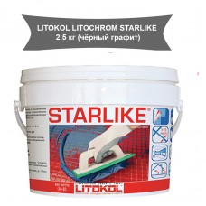 Затирочная смесь LITOKOL LITOCHROM STARLIKE C 240, Чёрный графит, 2,5 кг